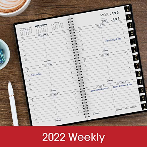 2022 Pocket Calendar by AT-A-GLANCE, Weekly Appointment Book & Planner, 3-1/4" x 6-1/4", Pocket Size, Refillable, Black (7000805)