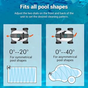 AIPER Seagull 1000 Cordless Pool Vacuum, Dual-Drive Motors, Self-Parking, Ideal for Above/In-Ground Flat Pool Up to 861 Sq Ft