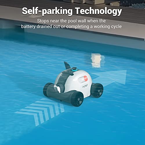 AIPER Seagull 1000 Cordless Pool Vacuum, Dual-Drive Motors, Self-Parking, Ideal for Above/In-Ground Flat Pool Up to 861 Sq Ft