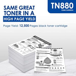 TN-880 𝑺𝒖𝒑𝒆𝒓 𝑯𝒊𝒈𝒉 𝒀𝒊𝒆𝒍𝒅 Black Toner Cartridge 3-Pack, TN880, LVELIMIT Compatible Replacement for Brother DCP-L5500DN DCP-L5600DN DCP-L5650DN HL-L5200DW HL-L6400DW MFC-L6700DW