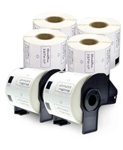 enko – compatible for brother dk1209 1-1/7″ x 2-3/7” labels [6 rolls / 4800 labels with 2 cartridge frame]