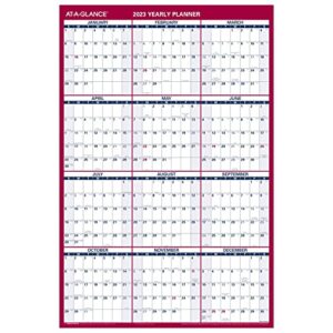 at-a-glance 2023 erasable calendar, dry erase wall planner, 36″ x 24″, large, vertical/horizontal, reversible (pm26b28)
