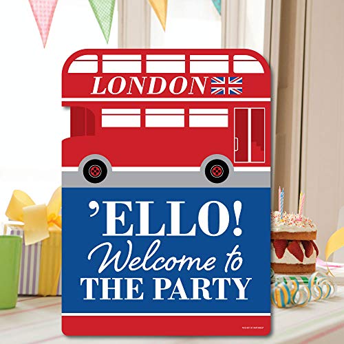 Big Dot of Happiness Cheerio, London - Party Decorations - British UK Party Welcome Yard Sign