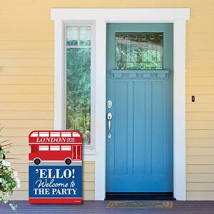 Big Dot of Happiness Cheerio, London - Party Decorations - British UK Party Welcome Yard Sign