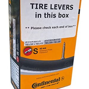 3 Continental - Inner Tube 700c x 32-47, Tour All 28" Presta 42mm w/Bonus Tire Levers