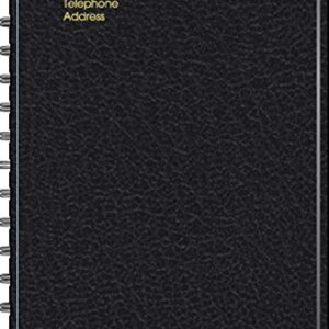 AT-A-GLANCE Telephone / Address Book, Large Print, 500 Entries, 8.38 x 5.38 Inches, Black (80LP1105,Small)