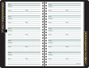 at-a-glance telephone / address book, large print, 500 entries, 8.38 x 5.38 inches, black (80lp1105,small)