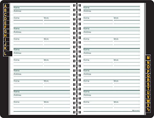 AT-A-GLANCE Telephone / Address Book, Large Print, 500 Entries, 8.38 x 5.38 Inches, Black (80LP1105,Small)