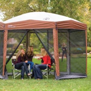 Coleman Back Home Screened Canopy Tent with Instant Setup, Screenhouse Outdoor Canopy and Sun Shade with 1 Minute Set Up