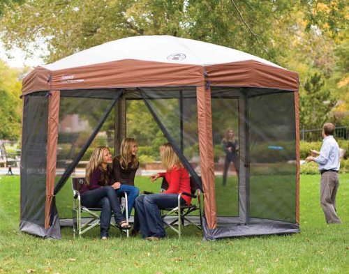 Coleman Back Home Screened Canopy Tent with Instant Setup, Screenhouse Outdoor Canopy and Sun Shade with 1 Minute Set Up