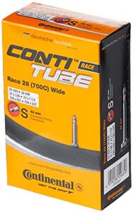 continental 42mm presta valve tube, black, 700 x 25c-32c, race 28-(700c)-wide