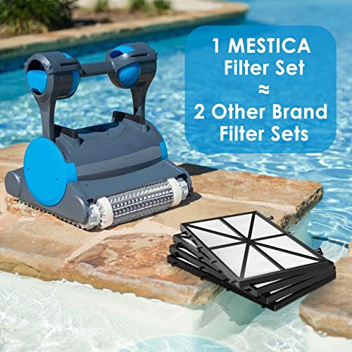 MESTICA 9991432-R4 Robotic Pool Filter- Ultra Fine Cartridge Filter for Dolphin Nautilus CC Plus, M400, M500, M200 Robotic Pool Cleaners, Hepa Filter 9991432-R4, 4 Pack