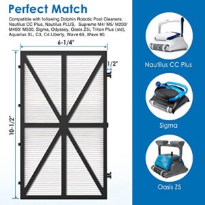 MESTICA 9991432-R4 Robotic Pool Filter- Ultra Fine Cartridge Filter for Dolphin Nautilus CC Plus, M400, M500, M200 Robotic Pool Cleaners, Hepa Filter 9991432-R4, 4 Pack