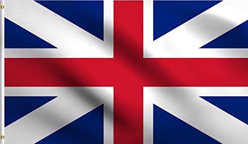 DMSE Kings Colors Historic Union Jack British Britain UK Flag 3X5 Ft Foot 100% Polyester 100D Flag UV Resistant (3' X 5' Ft Foot)