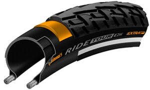 continental ride tour cross/hybrid bicycle tire – wire bead (black – 700 x 37c)
