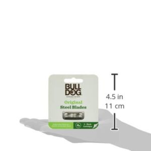 Bulldog Mens Skincare and Grooming Original Razor Blades Refills for Men, 4 Count