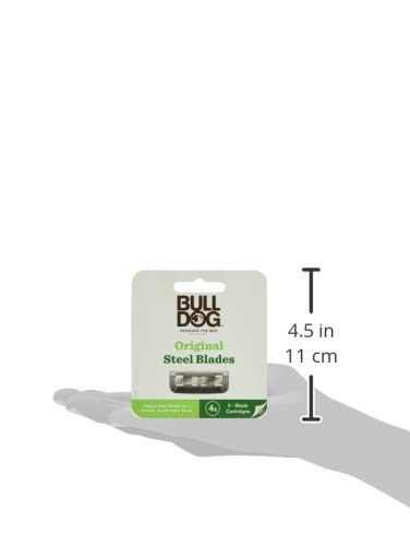 Bulldog Mens Skincare and Grooming Original Razor Blades Refills for Men, 4 Count