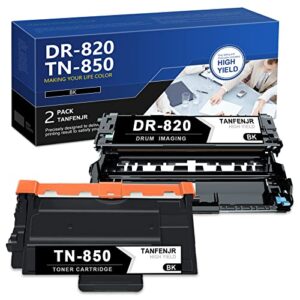 tanfenjr tn850 tn-850 toner cartridge & dr-820 dr820 drum unit compatible replacement for brother mfc-l5900dw dcp-l5500dn hl-l5100dn dcp-l5650dn printer (1toner+1drum)