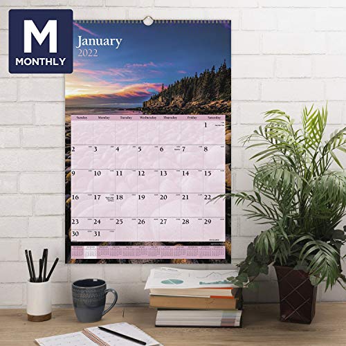 2022 Wall Calendar by AT-A-GLANCE, 15-1/2" x 22-3/4", Large, Monthly, Scenic (DMW20128)