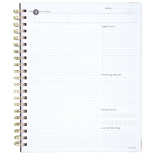 AT-A-GLANCE Notebook, 8-1/4" x 11", Ruled, 80 Sheets, Harmony Collection, Track Goals and Wins, Blue (6099-407-20)