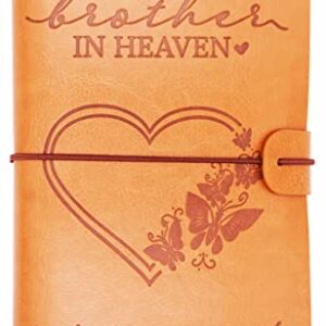 XPL Brother Memorial Remembrance Gift-Bereavement Gift-Refillable Travel Photo Diary Journal-Those We Love Don't Go-Letters to My Brother in Heaven,In Loving Memory-Sympathy Gifts for Loss of Brother