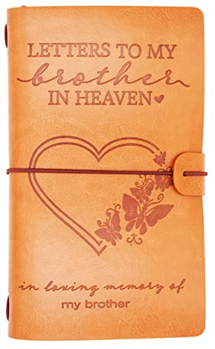 XPL Brother Memorial Remembrance Gift-Bereavement Gift-Refillable Travel Photo Diary Journal-Those We Love Don't Go-Letters to My Brother in Heaven,In Loving Memory-Sympathy Gifts for Loss of Brother