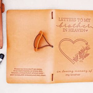 XPL Brother Memorial Remembrance Gift-Bereavement Gift-Refillable Travel Photo Diary Journal-Those We Love Don't Go-Letters to My Brother in Heaven,In Loving Memory-Sympathy Gifts for Loss of Brother