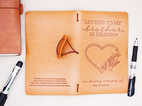 XPL Brother Memorial Remembrance Gift-Bereavement Gift-Refillable Travel Photo Diary Journal-Those We Love Don't Go-Letters to My Brother in Heaven,In Loving Memory-Sympathy Gifts for Loss of Brother