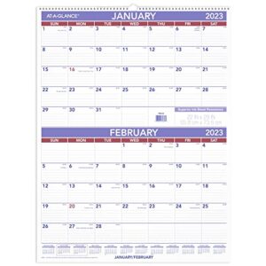 at-a-glance 2023 wall calendar, 22″ x 29″, large, 2 month reference (pm928)