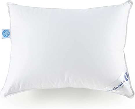 Continental Bedding - Siberian White Goose Down Pillow - Standard Size Soft Luxury Pillow for Sleeping - 800 Fill Power - Perfect Level of Softness - Great for Side, Back & Stomach Sleepers