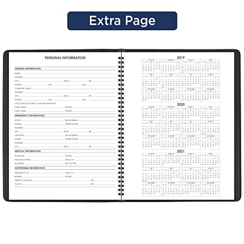 AT-A-GLANCE 2023 Weekly Planner, Hourly Appointment Book, 8-1/4" x 11", Large, Large Print, Black (70LP0105)