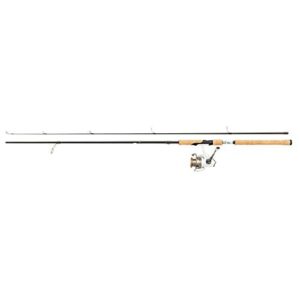 abu garcia pro max cork handle lightweight carbon spinning rod and reel combo set – for freshwater and saltwater predator fishing