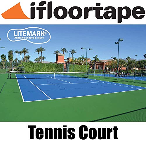 ifloortape White Permanent Reflective Outdoor Basketball/Pickleball Court Marking Tape for Asphalt, Pavement, and Concrete (4 Inches x 150 Feet per Roll)