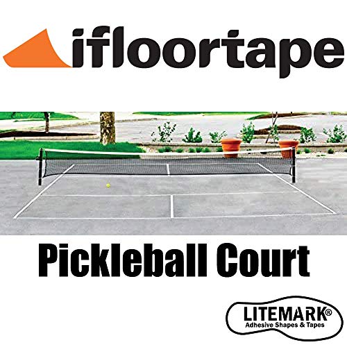 ifloortape White Permanent Reflective Outdoor Basketball/Pickleball Court Marking Tape for Asphalt, Pavement, and Concrete (4 Inches x 150 Feet per Roll)