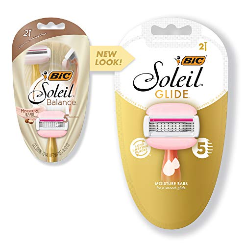 BIC Soleil Balance Women's Disposable Razor, Assorted, 2 Count (Pack of 1)