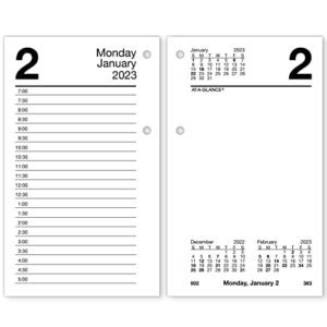 at-a-glance 2023 daily desk calendar refill, 3-1/2″ x 6″, loose leaf, recycled (e717r50)