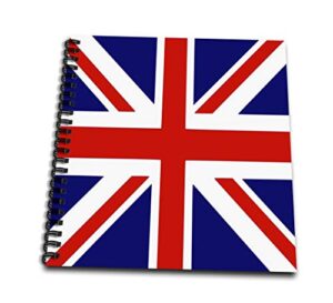 3drose db_159852_3 british flag red white blue union jack great britain united kingdom up england english souvenir gb mini notepad, 4″ x 4″