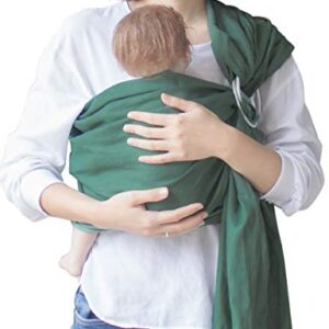 Vlokup Ring Sling Baby Carrier - Soft Linen Cotton Baby Sling Baby Wrap for Newborn Infant Toddler - Green