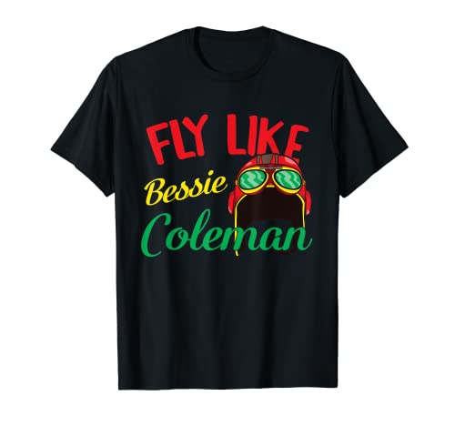 Bessie Coleman Women Black History Feminist African American T-Shirt