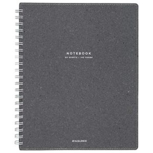 at-a-glance notebook, twinwire, ruled, 80 sheets, 11 x 8-3/4″, collection, heather gray (yp145-45)