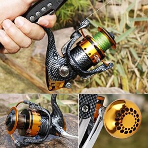 Burning Shark Fishing Reels- 12+1 BB, Light and Smooth Spinning Reels, Powerful Carbon Fiber Drag, Saltwater and Freshwater Fishing-TT2000