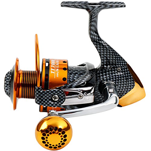 Burning Shark Fishing Reels- 12+1 BB, Light and Smooth Spinning Reels, Powerful Carbon Fiber Drag, Saltwater and Freshwater Fishing-TT2000