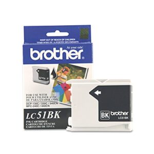 brother lc51bk innobella ink cartridge, black – in retail packaging