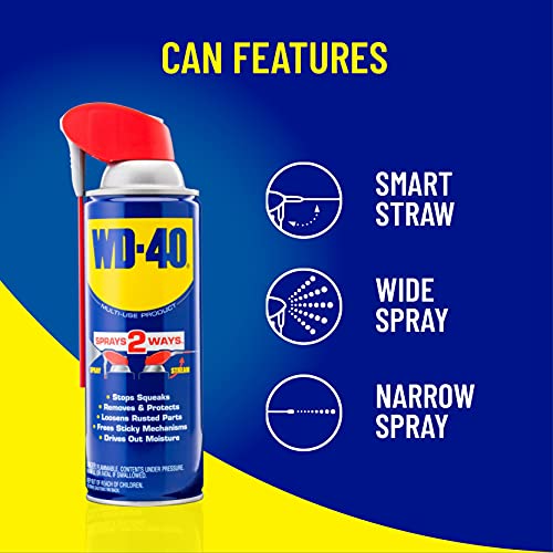 WD-40 Multi-Use Product with Smart Straw Sprays 2 Ways, 3-Pack, 12 OZ