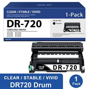 guloya dr-720 dr720 high yield black compatible drum unit replacement for brother hl-5440d 5450dn dcp-8110dn 8150dn 8510dn mfc-8710dw 8810dw 8910dw printer (1 drum)