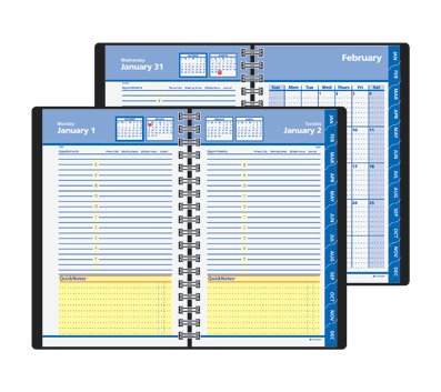 AT-A-GLANCE QuickNotes, Recycled Daily/Monthly Appointment Book, 5 x 8 Inches, Black, 2013 (76-04-05)