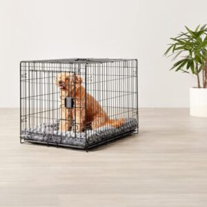 Amazon Basics Foldable Metal Wire Dog Crate with Tray, Single Door, 42 Inch