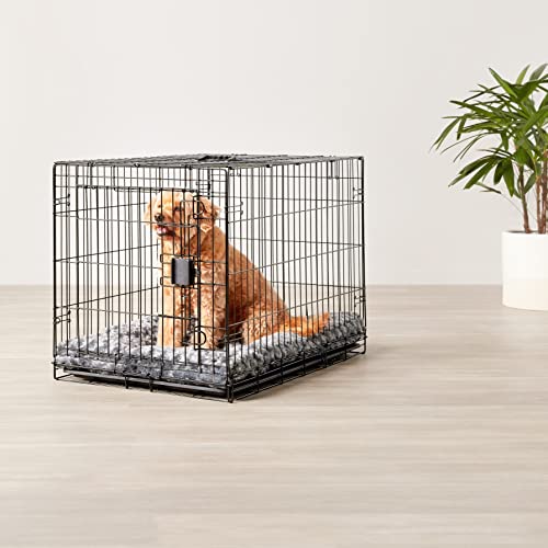 Amazon Basics Foldable Metal Wire Dog Crate with Tray, Single Door, 42 Inch