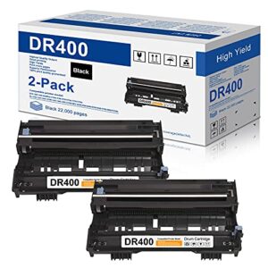 mitocolor 2 pack dr-400 drum unit compatible for brother dr400 replacement for dcp-1200 1400 hl-1230 1250 1435 1440 1450 1470n mfc-8300 8600 8700 9700 9800 intellifax-4100e 4100 5750 5750e printer
