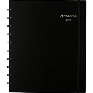 AT-A-GLANCE Move-A-Page 2023 RY Monthly Planner, Black, Large, 8 3/4" x 11"